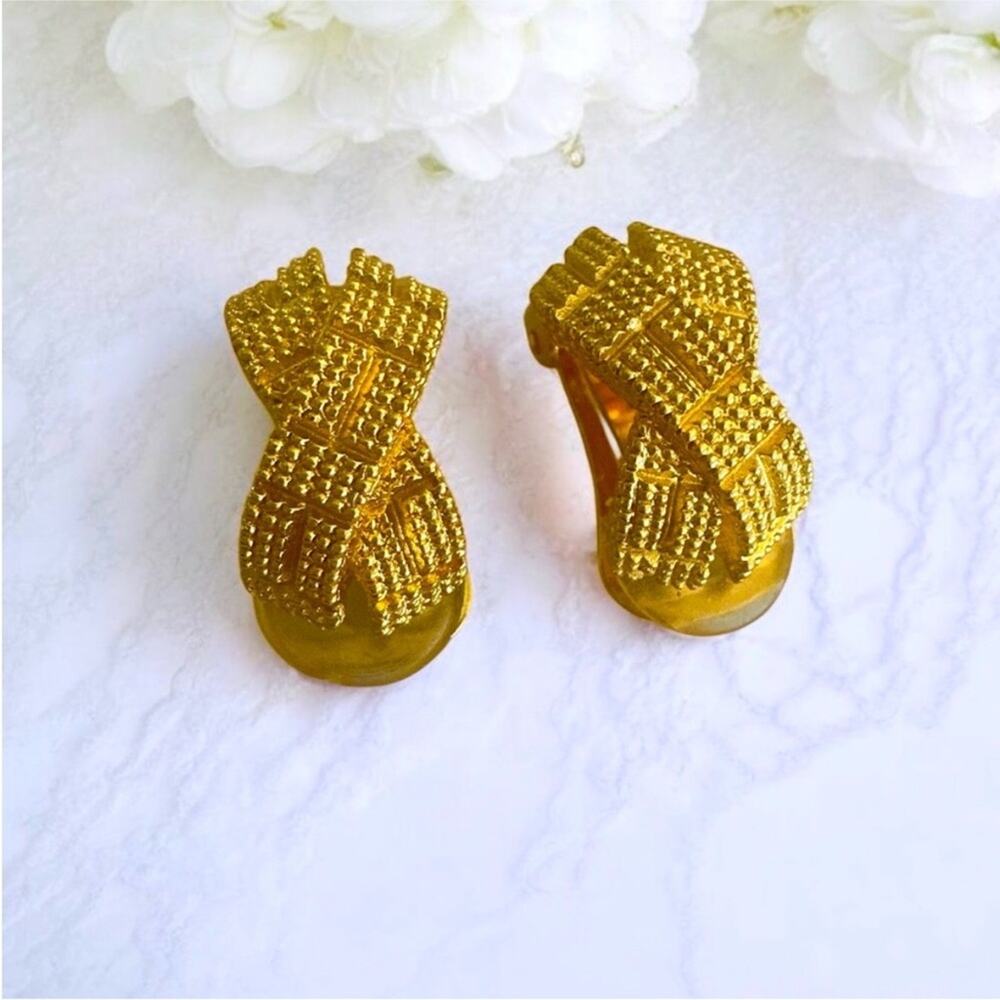 Christian Dior Earrings Clip On Vintage